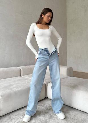 Базовий якісний боді з довгим рукавом на кнопках знизу