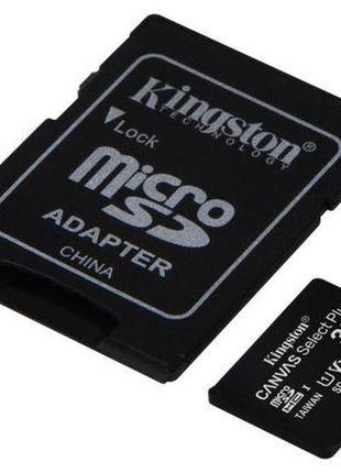 Картка пам'яті kingston microsdhc 32 gb canvas select plus class 10 uhs-i u1 v10 a1 + sd-адаптер3 фото
