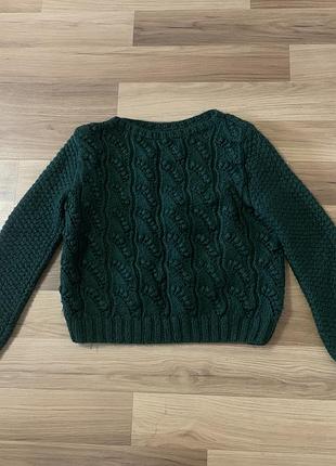 Свитер женский зеленый hand made