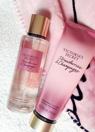 Подарочный набор виктория сикрет victoria's secret strawberries & champagne оригинал