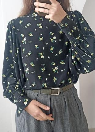 Стильная блуза с объемными рукавами, размер xs-s4 фото