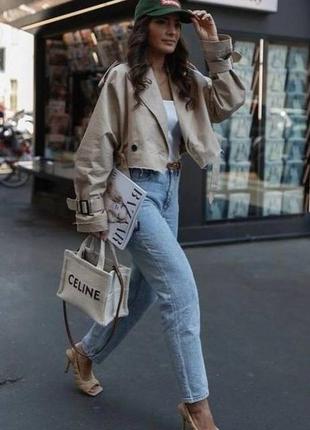 Трендовий короткий тренч zara оригінал5 фото