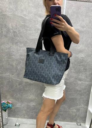 Женская стильная и качественная сумка шоппер из эко кожи черная3 фото