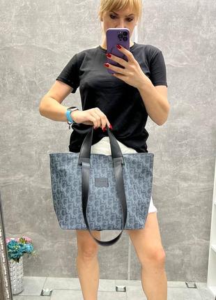 Женская стильная и качественная сумка шоппер из эко кожи черная4 фото