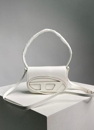 Сумка diesel 1dr iconic shoulder bag white2 фото