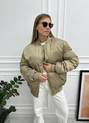 Куртка бомбер в стиле miu miu люкс качества