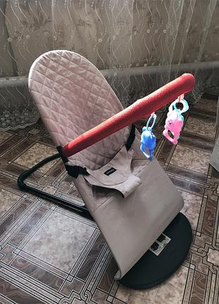 Дитячий шезлонг гойдалка для немовлят