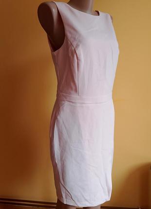 Платье футляр розовое с молнией new look на подкладке с юбкой на запах