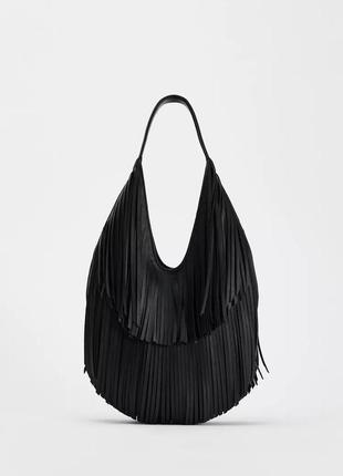 Сумка-шоппер с бахромой