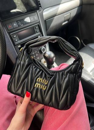 Женская сумка miu miu миу миу черная