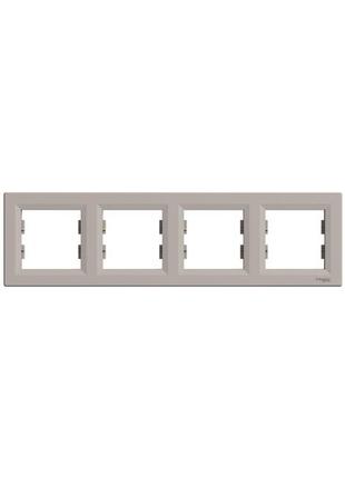 Рамка 4-постова горизонтальна бронза asfora schneider