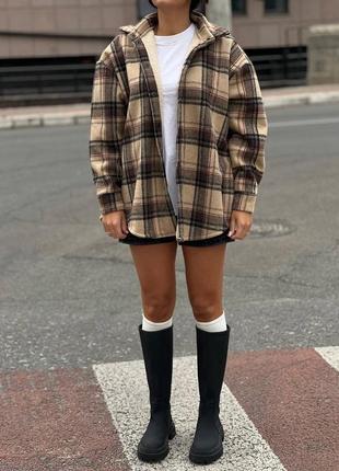 Утеплена сорочка ,клітинка тедді 🔥 новинка , в яку не можливо не закохатися