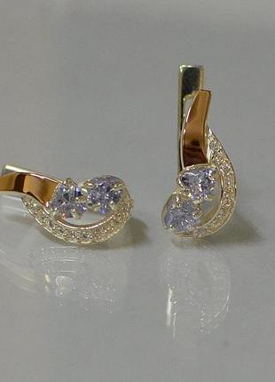 Серебряные серьги с сердцами 8