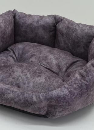 Лежак для собак і котів боббі сірий