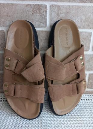 Кожанные шлепки primark 39р