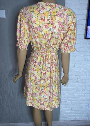 Платье в цветочный принт платья с имитацией пуговиц f&amp;f, xxxl 54р2 фото