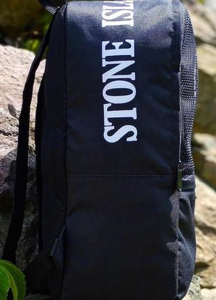 Рюкзак спортивний міський чоловічий жіночій чорний stone island8 фото