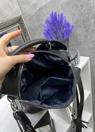 Женская стильная и качественная сумка из эко кожи пудра10 фото