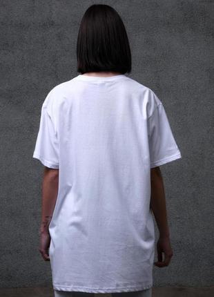 Женская оверсайз футболка с принтом without califonia white4 фото