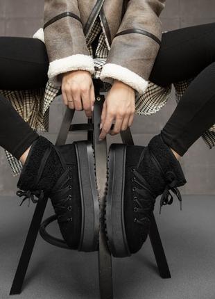 Угги баранчика black, бархатник угги, угги зимние, женские угги