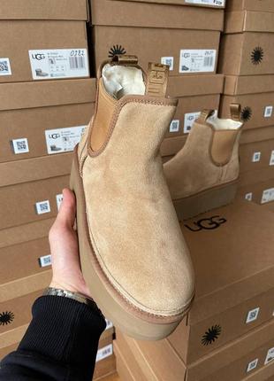 Угги ugg neumel chelsea chestnut platform
