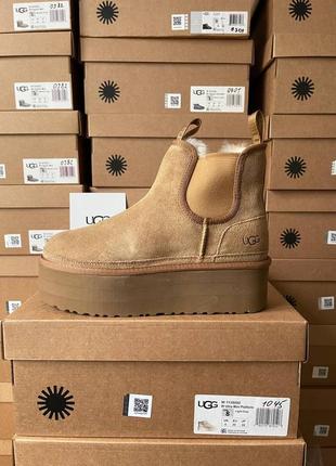Угги ugg neumel chelsea chestnut platform
