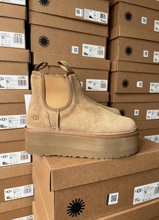 Угги ugg neumel chelsea chestnut platform