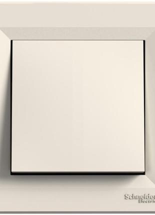 Выключатель кнопка крем asfora schneider