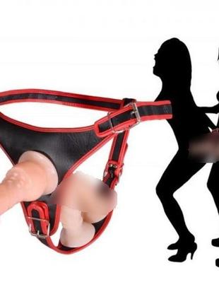Страпон тройной female harness ultra. maxx shop