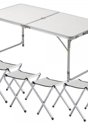 Стол и стулья для пикника folding table белый