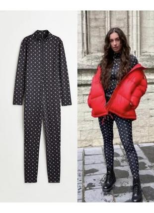 Спортивный комбинезон женский h&m черный комбинезон с длинным рукавом закрытый комбинезон на молнии комбинезон для спорта