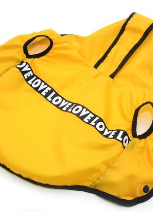 Жилет плащ для собак крапля жовтий
