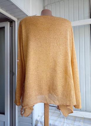 Итальянский мохеровый свитер джемпер паутинка большого размера батал