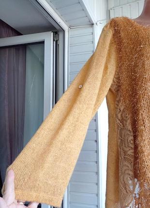 Итальянский мохеровый свитер джемпер паутинка большого размера батал