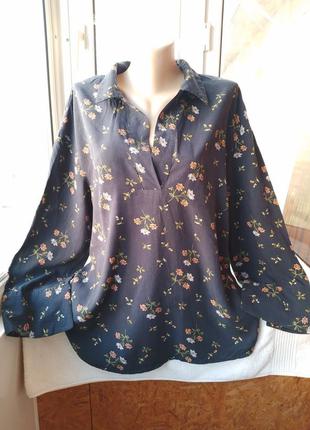 Брендова віскозна блуза блузка сорочка великого розміру батал