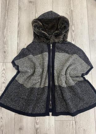 Очень теплое брендовое манто от zara 🔥🔥🔥