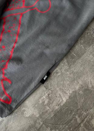 Мужской летний костюм jordan футболка + штаны серый с красным комплект джордан на лето (b)5 фото