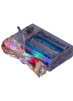 Гірлянда роса нитка 100 led довжина 10 м на батарейках