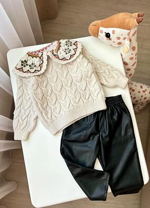 Штаны эко кожа zara