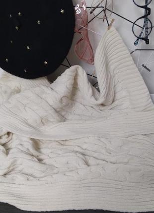 Новый шарф вязаный трендовый косы