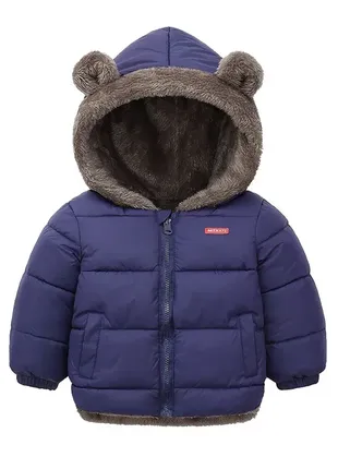 Куртка дитяча на хутрі розмір 86 синя