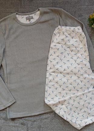 Теплая женская пижама домашней одежды р. l, xl