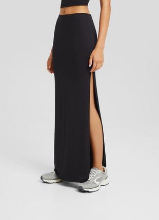 Спідниця довга чорна bershka xs