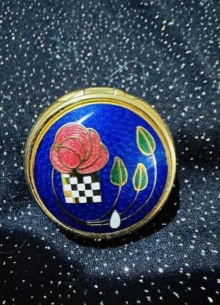 Шкатулка миниатюрная, таблетница, клуазоне