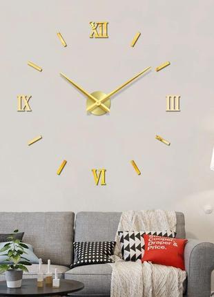 Настенные часы 3d diy clock 173720 золото