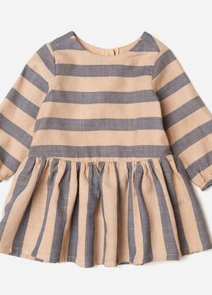 Платье для девочки h&m 0635043 080 см (9-12 мес) коричневое