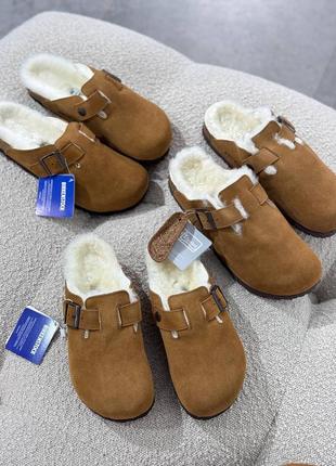 Утеплені тапки сабо birkenstock