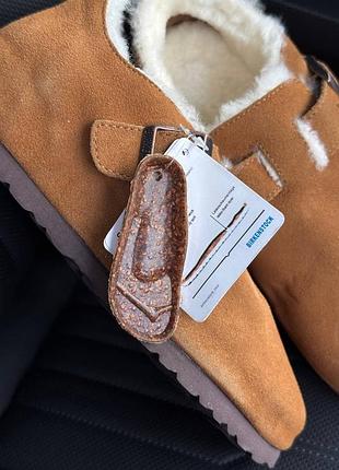 Зимові birkenstock клоги сабо черевики на натуральному хутрі