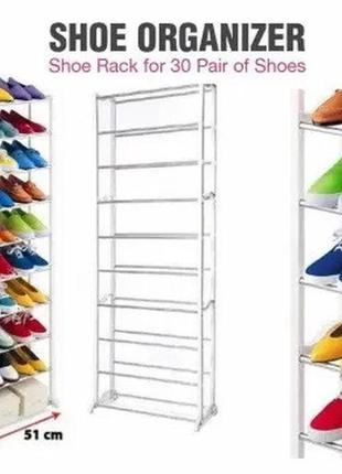 Полка для обуви на 30 пар amazing shoe rack2 фото