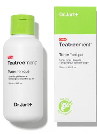 Лечебный тонер с чайным деревом для проблемной кожи dr.jart+ ctrl-a teatreatment toner 120ml